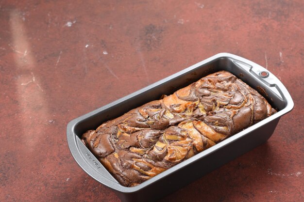 marble loaf cake brownies loaf cake