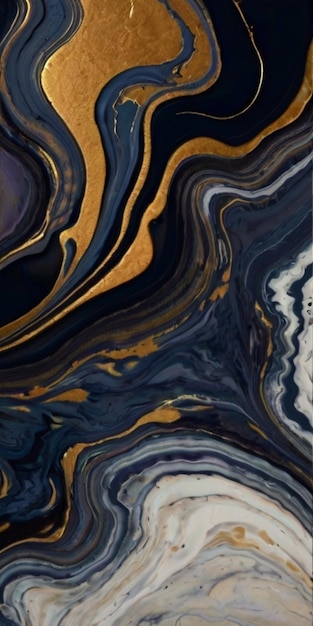 Photo the marble motif acrylic paint pattern swirls in a beautiful mix of colors