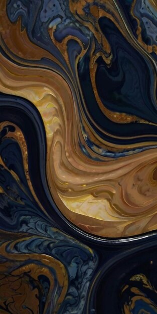 Photo the marble motif acrylic paint pattern swirls in a beautiful mix of colors