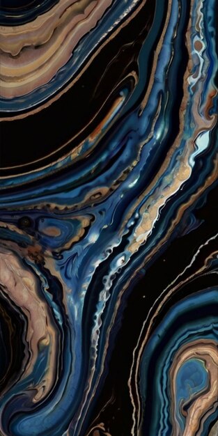 Photo the marble motif acrylic paint pattern swirls in a beautiful mix of colors