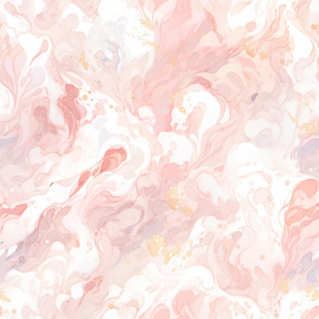 Photo marble pattern with pink and gold paint on it generative ai