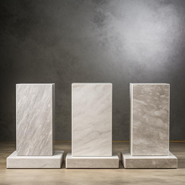 Photo marble pedestals or podium