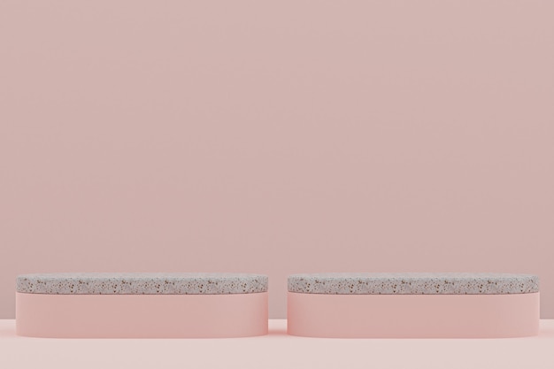 Marble podium minimal for cosmetic product presentation