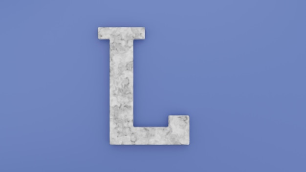 Marble roman number fifty. Stylized 3d design concept.