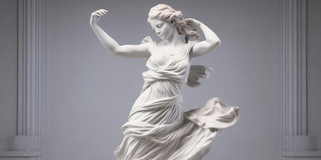 Marble statue of a ballerina Generative AI