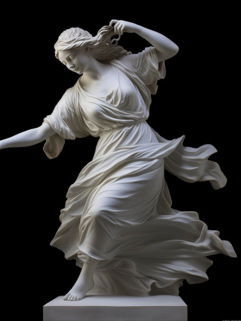 Marble statue of a ballerina Generative AI