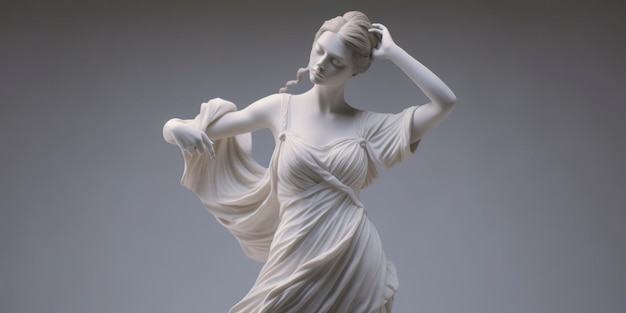 Marble statue of a ballerina Generative AI