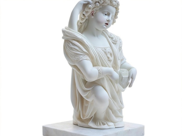 A marble statue in white Renaissance