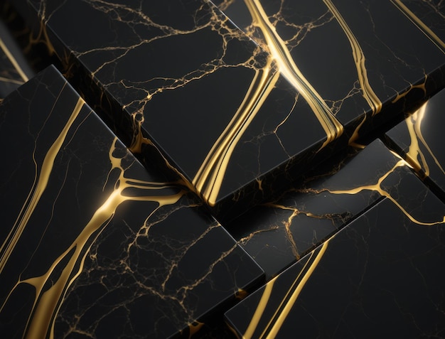 Marble stone texture background material with elements of semiprecious stones and gold created with Generative AI technology