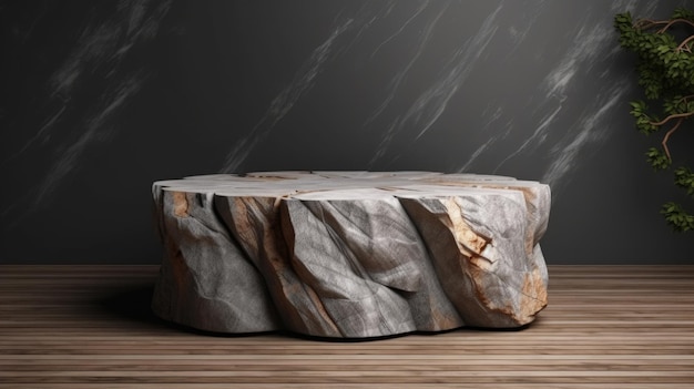 A marble table with a marble top on it.