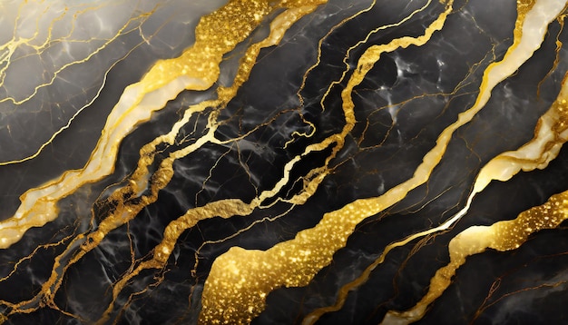 사진 대리석 텍스처 배경 색, 검은색 및 황금색 이탈리아 대리석 슬래브 클로즈업 표면