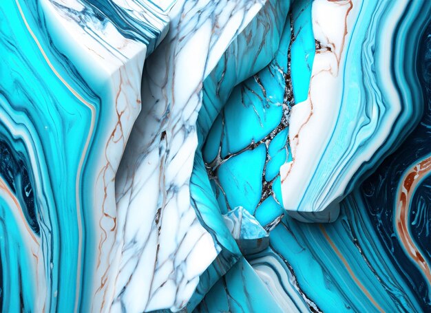 Marble texture blue color background