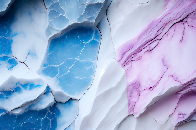 Marble texture blue and pink Generative AI