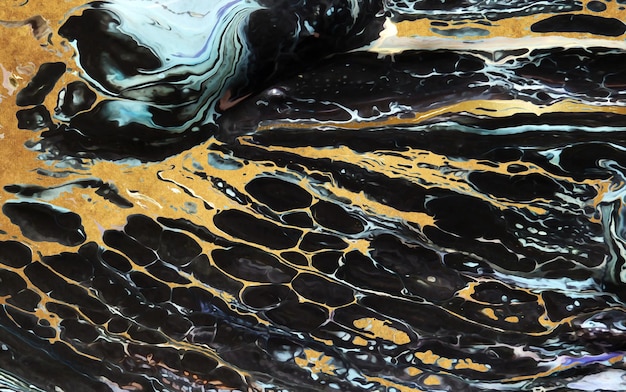 Marble texture, glowing gold vein. Acrylic coating. Contemporary art