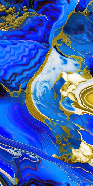 Marble texture liquid flowing art splash background diy fluid colors gold black