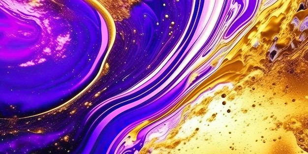 Marble texture liquid flowing background art splash diy fluid colors gold black