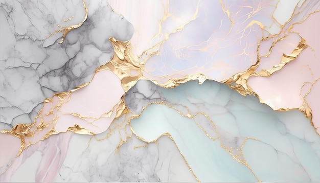 Marble Texture in Soft Pastel Colors with Gold