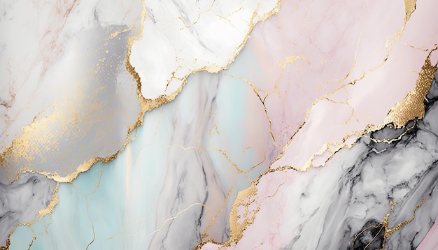 Marble Texture in Soft Pastel Colors with Gold