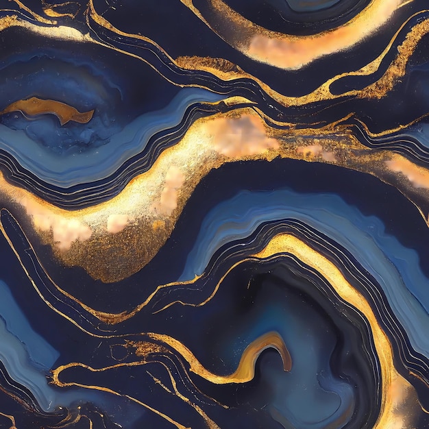 A marble texture that is blue and gold.