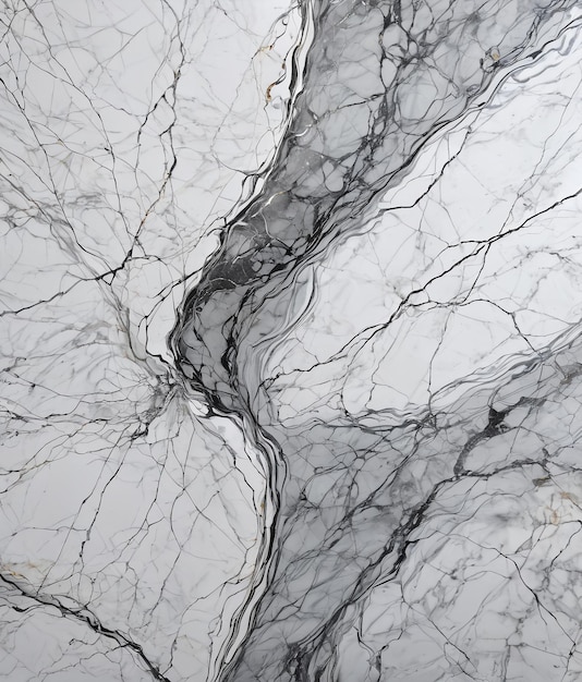 Foto sfondo carta da parati di consistenza marmorea un pavimento di marmo bianco con vene nere