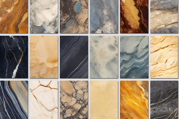 Marble textures in bold hues