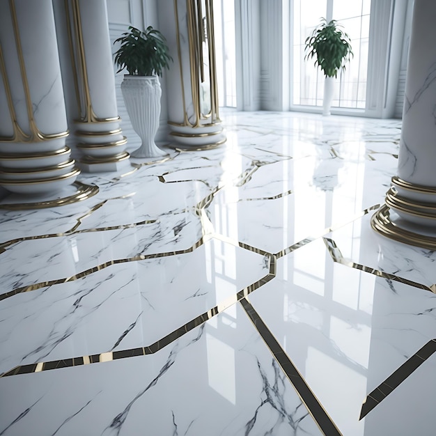 Foto progettazione di piastrelle e pavimenti in marmo