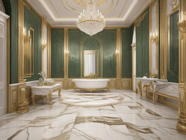 Marble Tiles with green Texture