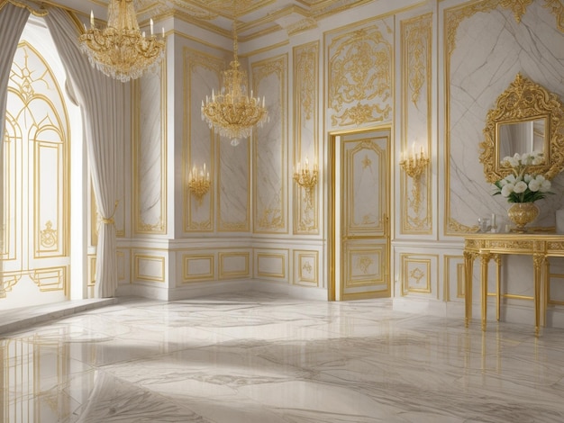 Marble Tiles with yellow Texture