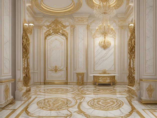 Marble Tiles with yellow Texture