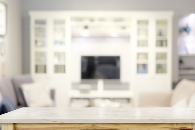 Photo marble top table in living room