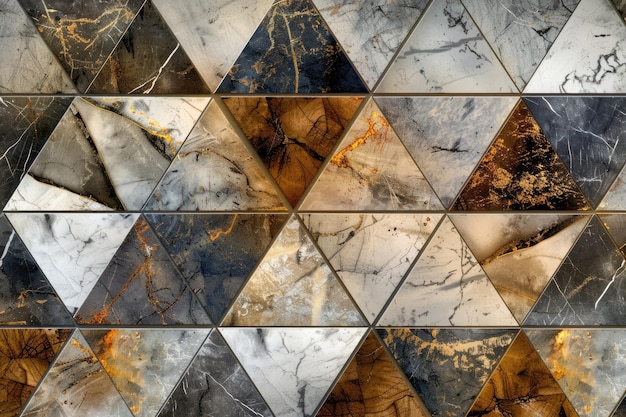 Marble wall tile with abstract geometric pattern for design