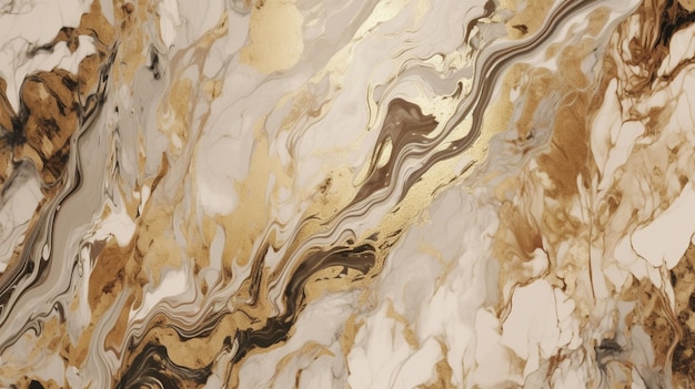 A marble wall with gold and white marbles.