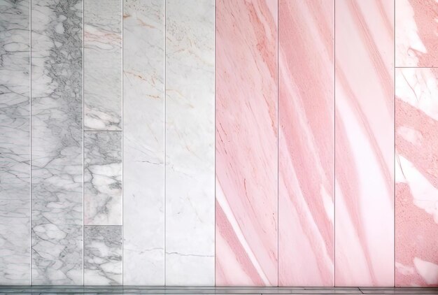 a marble wall with white and pink stripes as background