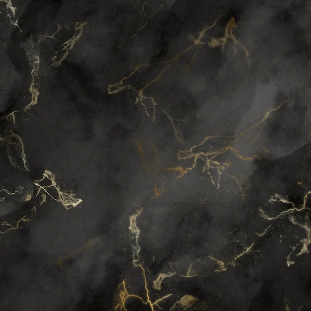 Marble wallpaper that is black and gold with a black background.