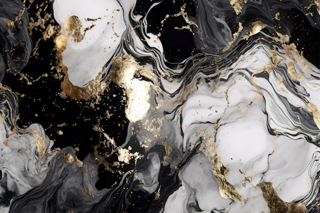 Marble wallpaper that is black and gold