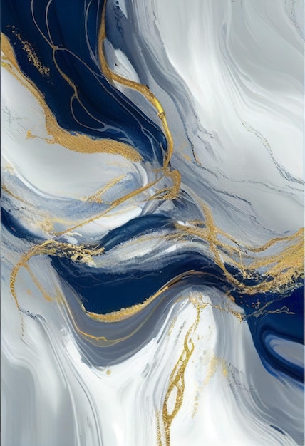 Marble wallpaper that is blue and gold.