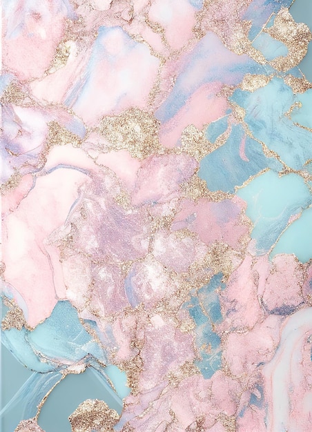 Marble wallpaper that is pink and blue.