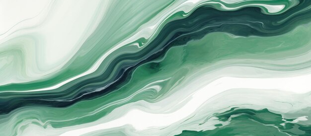 Photo marble wave texture in shades of green black and white