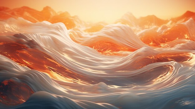 marble waves in motion digital art illustration Generative AI