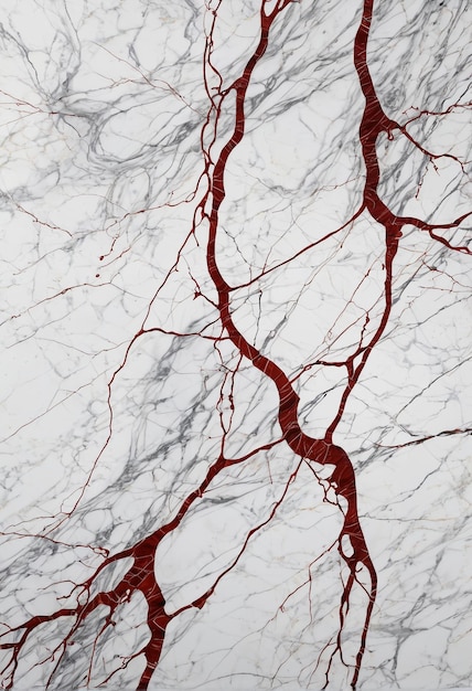 a marble with a red veins