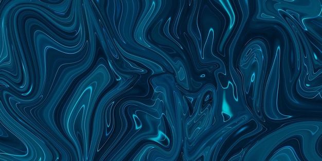 Marbled blue abstract background Liquid marble pattern