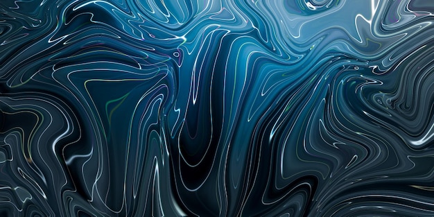 Marbled blue abstract background Liquid marble pattern