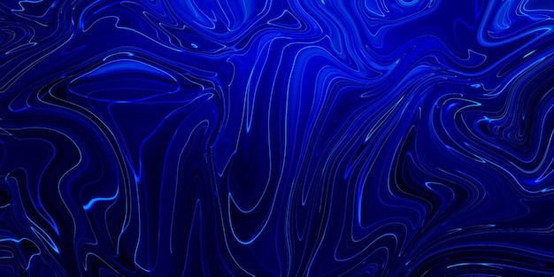 Marbled blue abstract background Liquid marble pattern