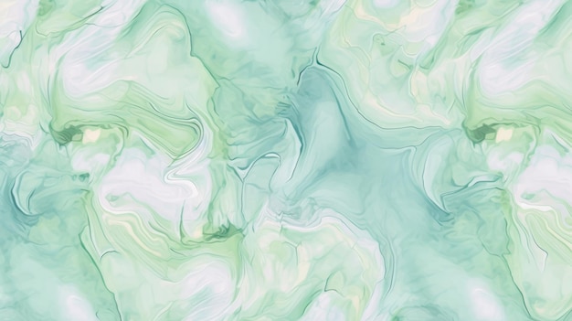 Marbled blue and green abstract background Liquid marble ink pattern