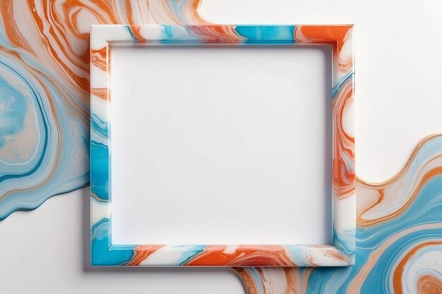 Marbled Epoxy Resin Frame Mockup