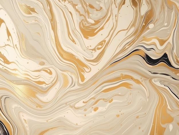 A marbled wall with a gold and white marbled design.