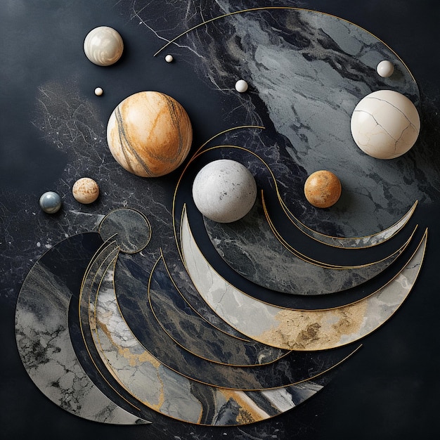 Marbleinspired Phases of the Moon