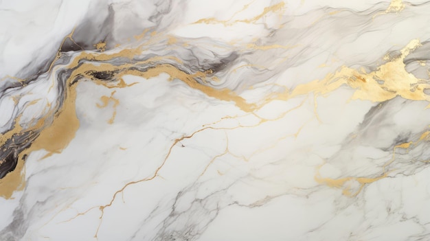 Marbleized Elegance White and Gold Texture