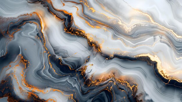 Photo marblelike texture with gold veins resembling a fluid geological phenomenon
