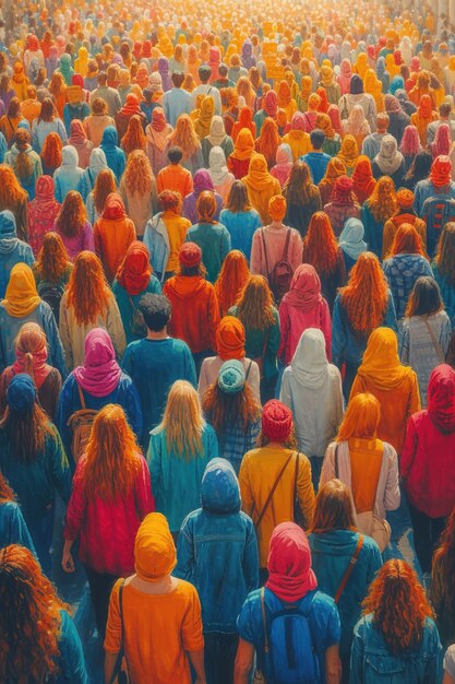 March of Colors A Sea of Feminist Unity